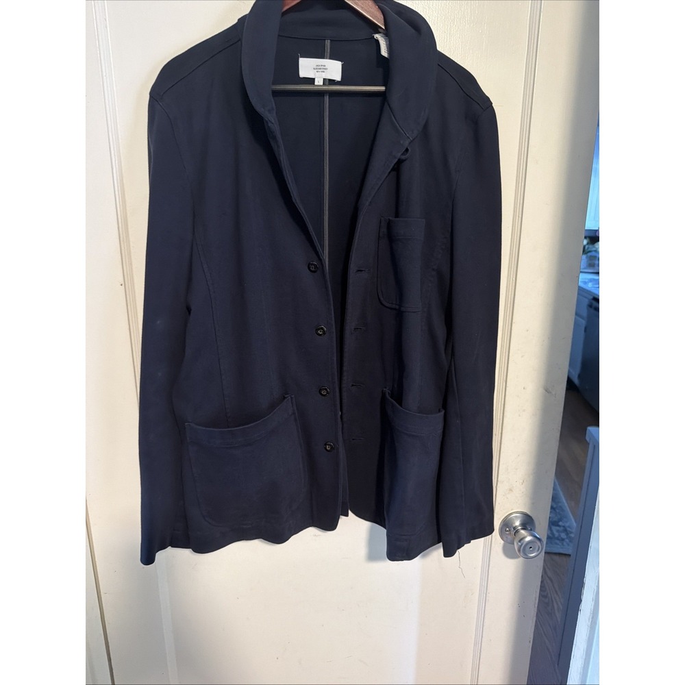 Jack Spade Bleecker Street Mens Navy Blue Cotton Blazer Sport Coat Size LARGE